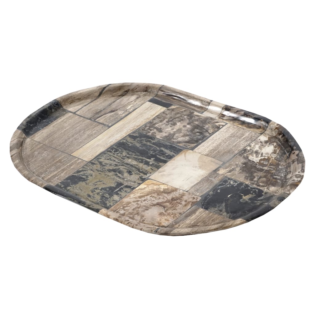 Elk Home Deckham Natural Finish Wooden 12 Inch Wide Tray