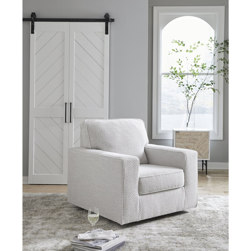 Signature Design by Ashley Olwenburg Swivel Accent Chair - 38" W x 38" D x 37" H