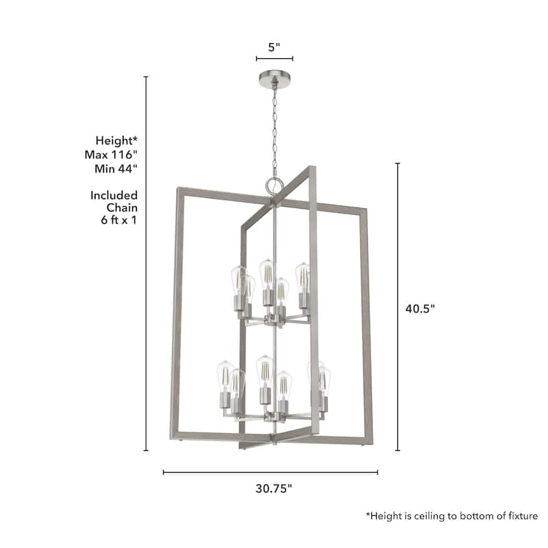 Woodburn Modern Farmhouse Pendant - Foyer, Dining Room, Living Room - Contemporary, Caged, Candle, Transitional, Rustic