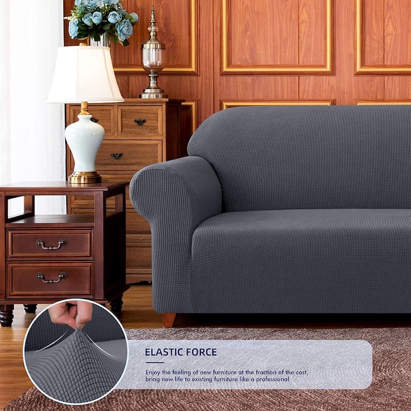 Subrtex 1-Piece Sofa Cover Stretch Soft Couch Loveseat Slipcover