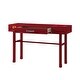preview thumbnail 2 of 3, Industrial Style Metal and Wood 1 Drawer Vanity Desk, Red