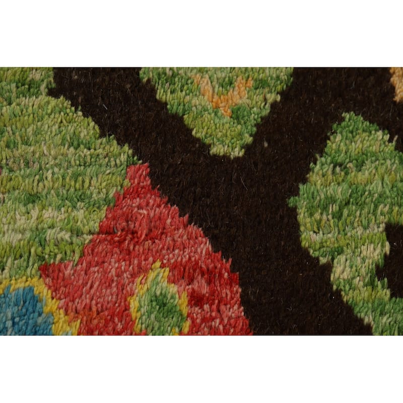 Plush Moroccan Oriental Area Rug Hand-Knotted Wool Carpet - 8'11" x 12'7"