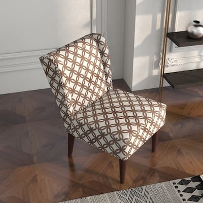 Accent Chair Printed Lounge Chair Armless Side Chair for Living Room Bedroom