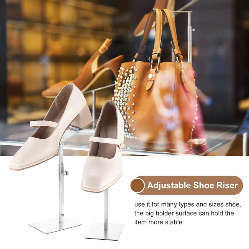 2 Pcs Shoe Display Stand Adjustable Height Shoe Rack