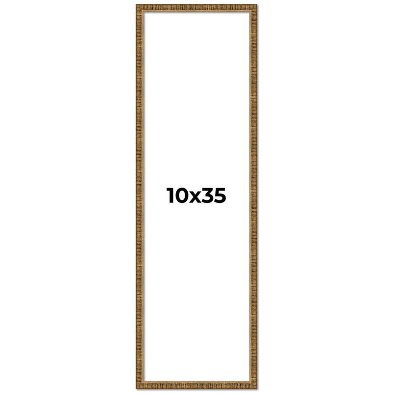 10x35 Frame Gold Picture Frame - Complete Modern Photo Frame Includes