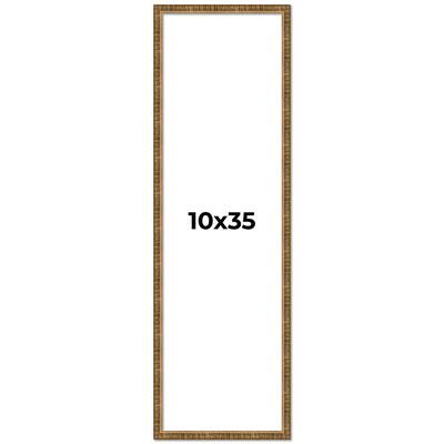 10x35 Frame Gold Picture Frame - Complete Modern Photo Frame Includes