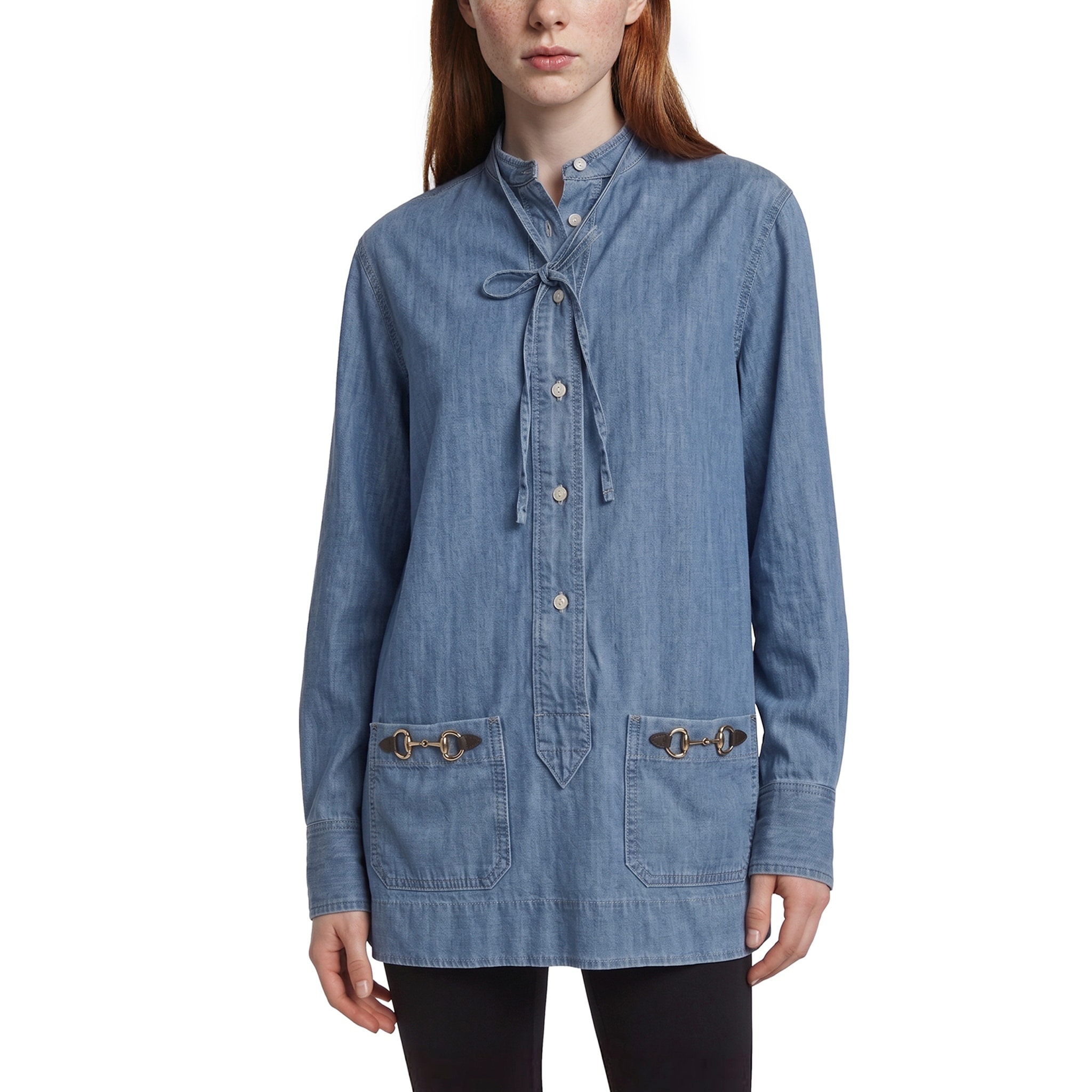 Gucci Denim Shirt with Horsebit