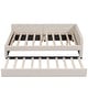 preview thumbnail 12 of 11, Full Daybed Frame with USB Charge and Trundle - Beige