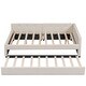 preview thumbnail 13 of 11, Full Size Upholstered Platform Bed with Built-in USB Ports and Twin Trundle for Extra Storage and Sleeping Space