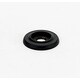 preview thumbnail 9 of 10, Alno Traditional 1 Inch Diameter Cabinet Knob Backplate with Beveled Matte Black