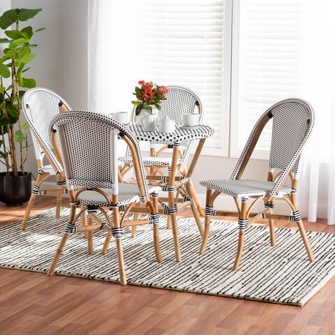 Genica French Provincial Plastic Weaving/ Rattan Dining Chair Set(5PC)