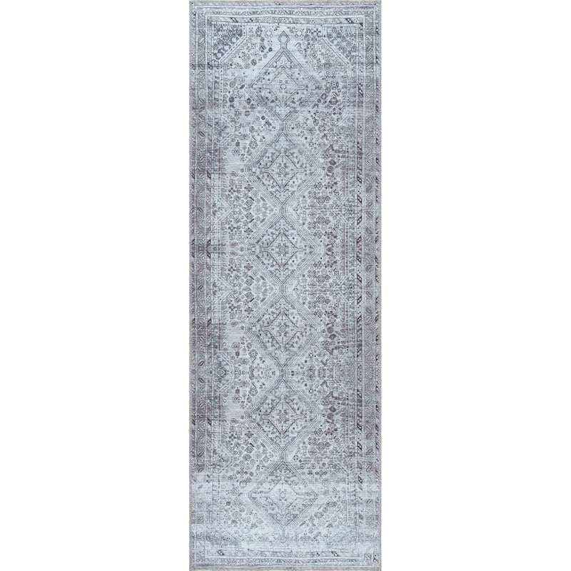 Hauteloom Barny Traditional Oriental Machine Washable Area Rug