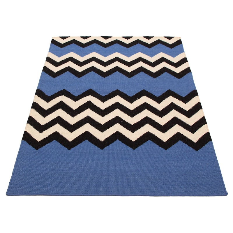 Ankara Blue Kilim 5'2" x 7'11" - 5'2 x 7'11