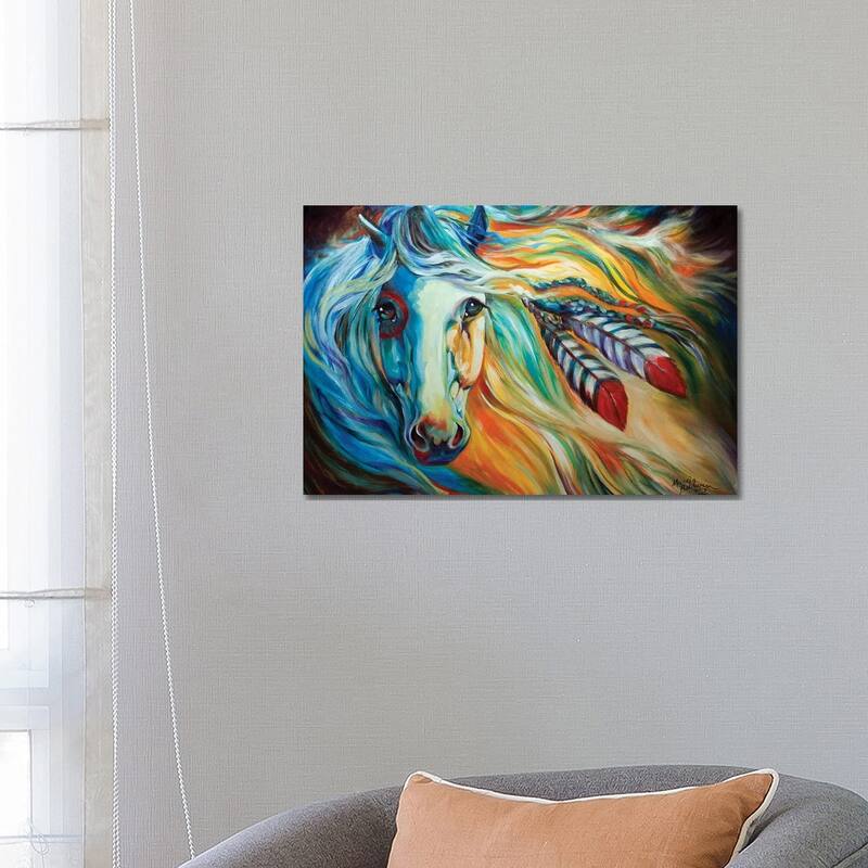 iCanvas "Breaking Dawn Indian War Horse" by Marcia Baldwin Canvas Print - 18x26x1.5