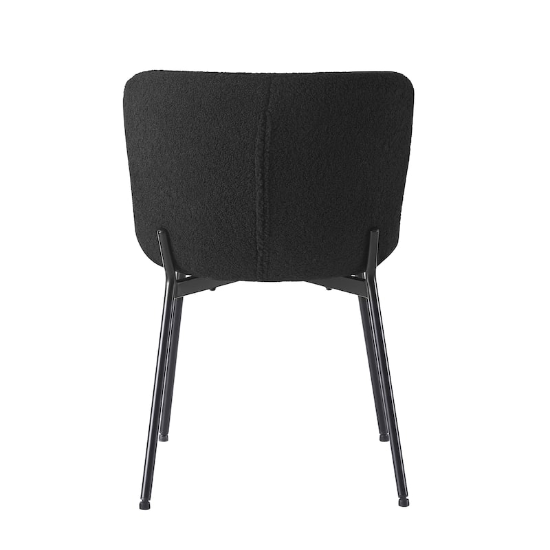 Porthos Home Lance Fabric Upholstered Dining Chairs with Steel Legs, Set of 2