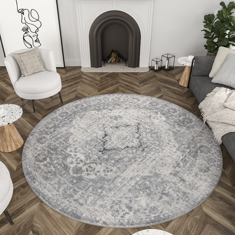 Gematria Bohemian & Eclectic Medallion Indoor Area Rug