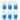 Abode Homewares Oceanic Ombre Acrylic Drinking Glass - Blue - 23 oz - Set of 6