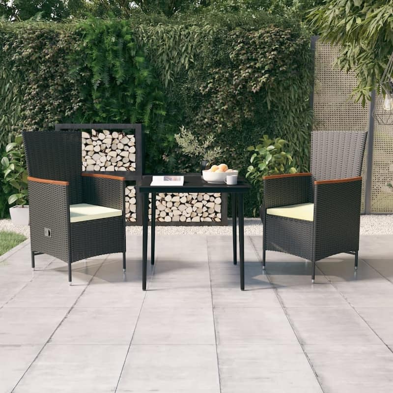 vidaXL Patio Dining Set 3/5/7 Piece Multi Colors 31.5"/55.1" Table Length