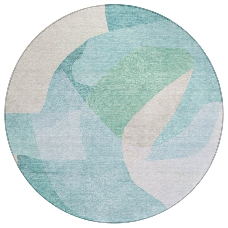 HomeRoots Abstract Transitional Rectangle Outdoor Rug