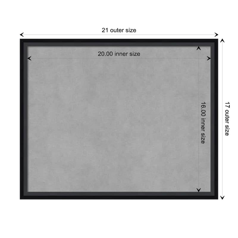 Amanti Art Lucie Black Framed Magnetic Board - Board Size 20x16