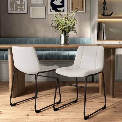 Furniture of America Eamon Modern Chenille Padded Dining Chairs (Set of 2)