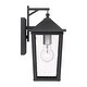preview thumbnail 2 of 5, Stoneleigh 1-Light Mottled Black Outdoor Wall Lantern