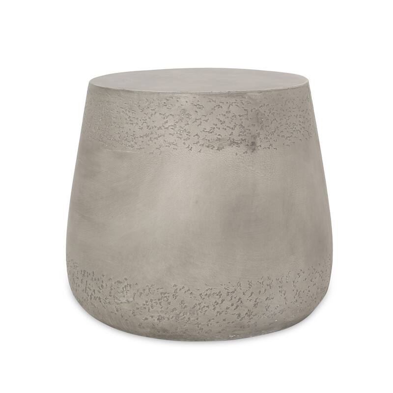 19" Modern Round Side Table with Drum Shape for Living Room or Bedroom