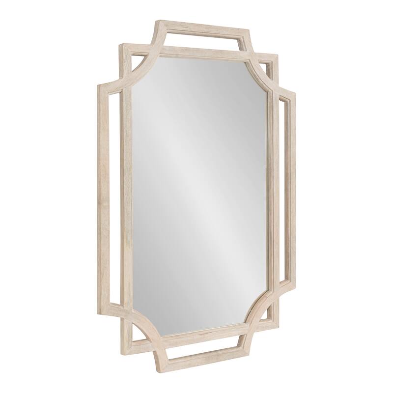 Kate and Laurel Minuette Wood Framed Wall Mirror - 40x27 - White