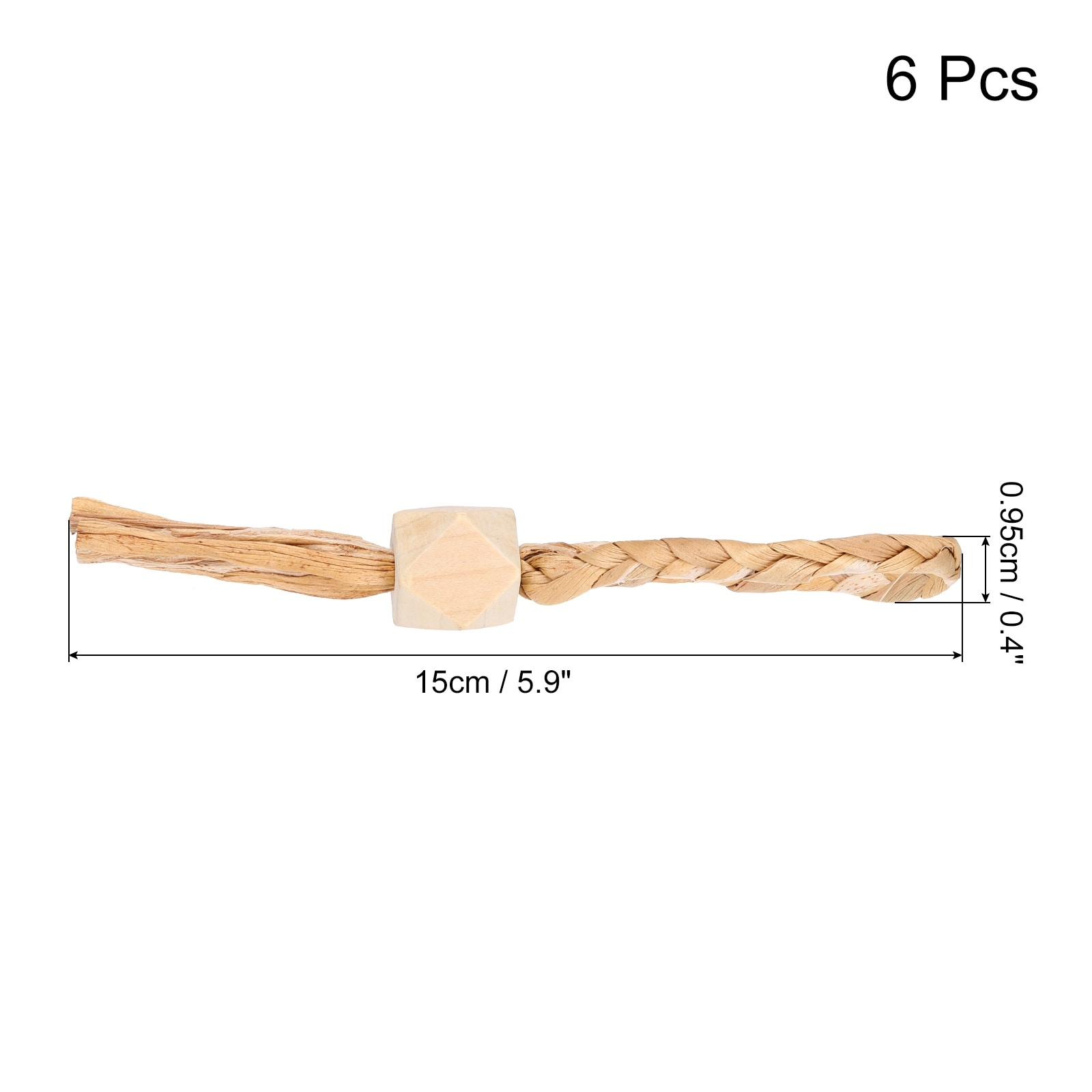 6pcs Rattan Napkin Rings Woven Round Napkin Rings for Dining Brown(15cm Long)