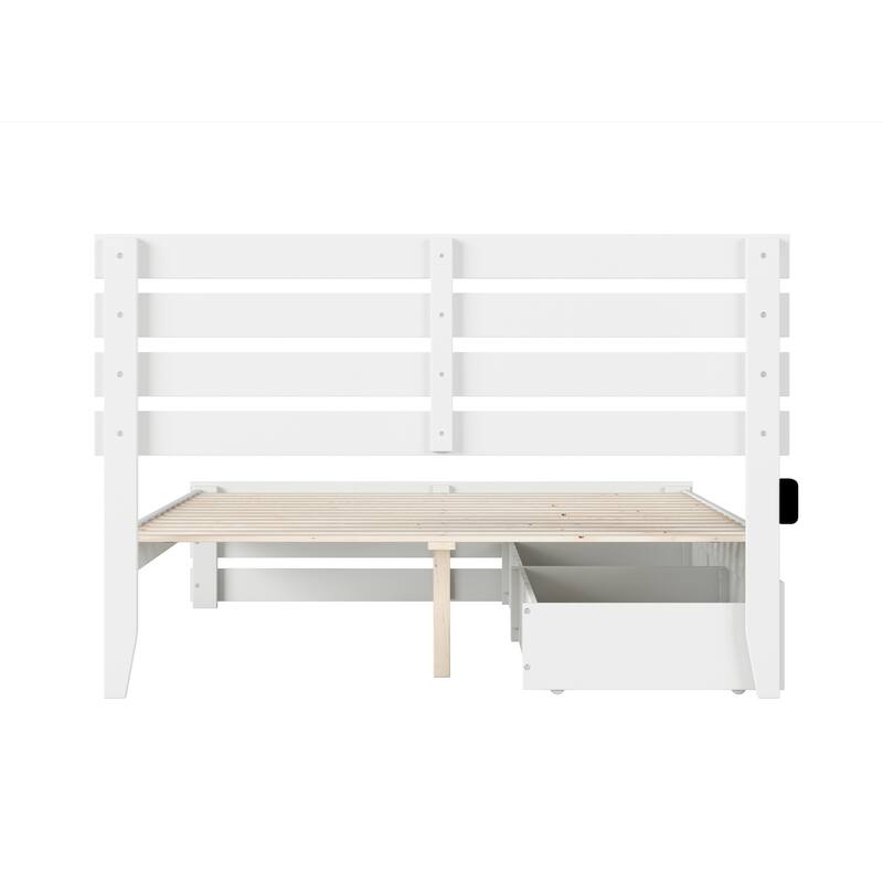 Oxford Bed with Footboard and USB Turbo Charger and 2 Storage Drawers
