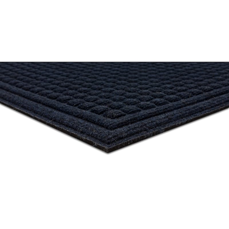Mohawk Home Waffle Grid Impression Indoor/Outdoor Recycled Rubber All Weather Utility Doormat