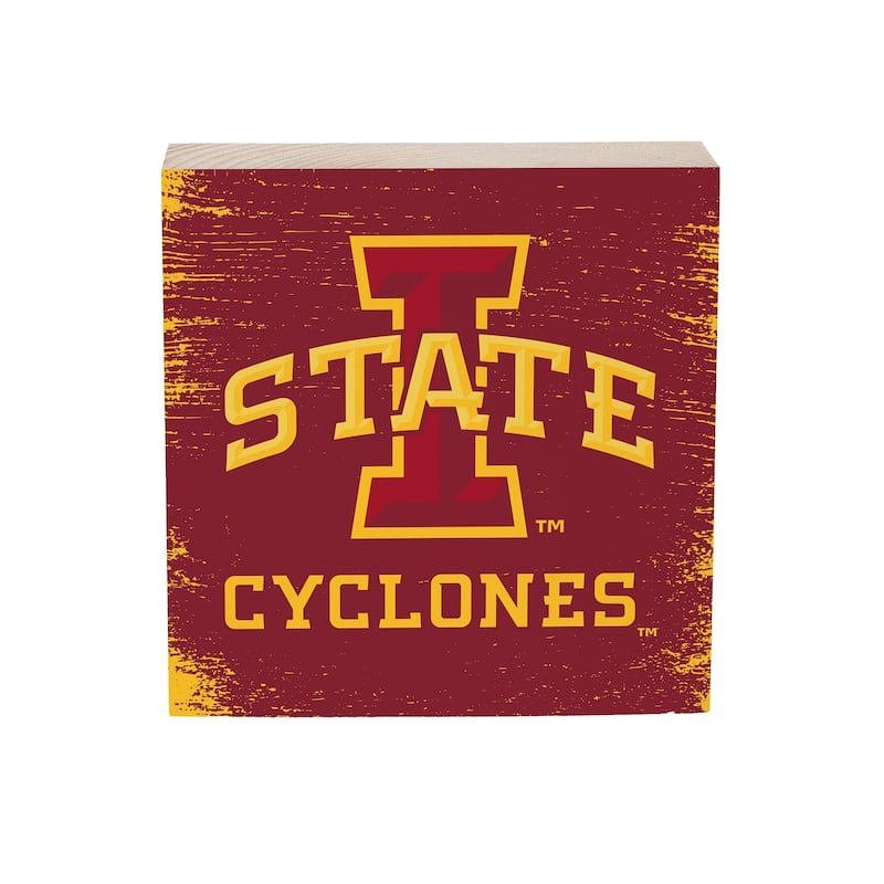 Iowa State University Wooden Tabletop Mantel Shelf Sign