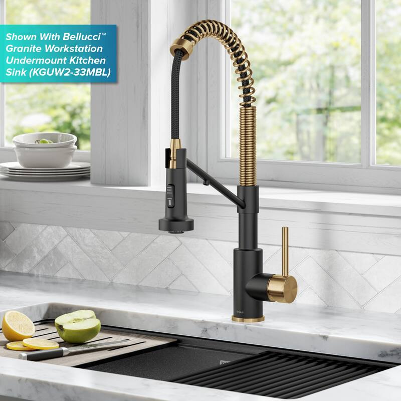 Kraus Bolden 2-Function 1-Handle Commercial Pulldown Kitchen Faucet
