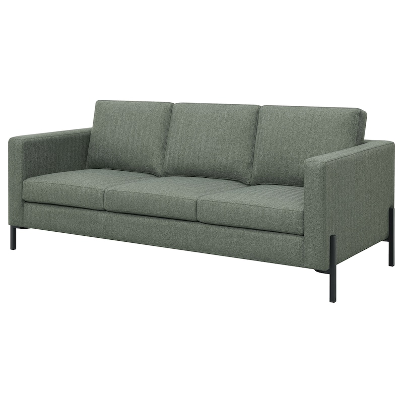 Tilly Contemporary Fabric Upholstered Track Arm Sofa