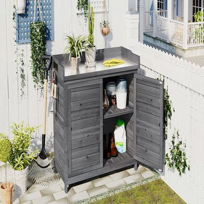 Outdoor 39" Potting Bench Table