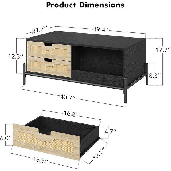 Coffee Table for Living Room with Storage Shelf - Bed Bath & Beyond ...
