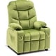 preview thumbnail 33 of 79, MCombo Big Kids Recliner Chair with Cup Holders , Velvet Fabric Kelly Green