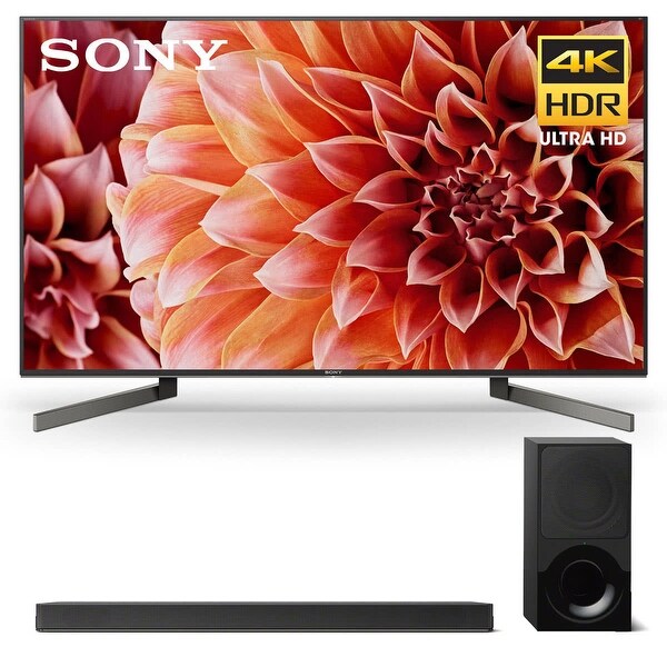 Sony XBR-85X900F 85" BRAVIA 4K Ultra HD HDR Smart TV and HT-X9000F 2.1-Channel Dolby Atmos Sound Bar with Subwoofer - Black