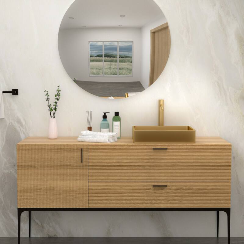 19" x 15" Stainless Steel Bathroom Sink with Pop-Up Drain