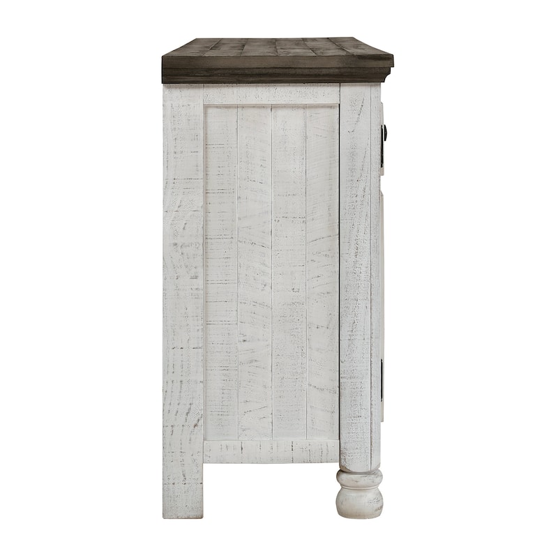 Ashley Furniture Havalance Two-Tone TV Stand - 74"W x 18"D x 36"H
