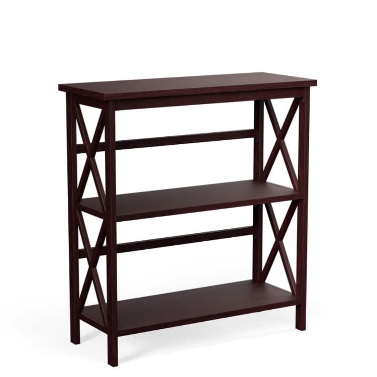 3-Tier Wooden Open Shelf Bookcase - 31" x 12.5" x34" (L x W x H)
