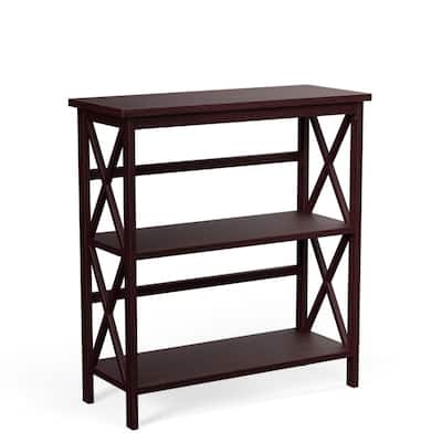 3-Tier Wooden Open Shelf Bookcase - 31" x 12.5" x34" (L x W x H)