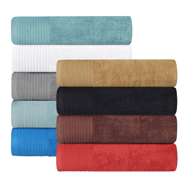 Superior Cotton Solid and Marble Face Towel Set of 12