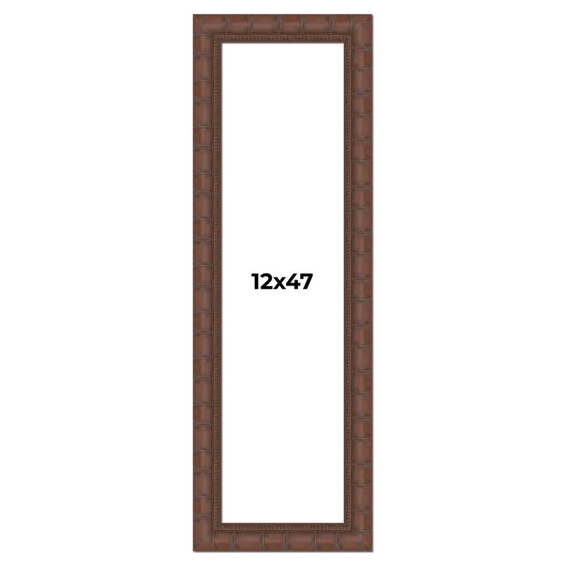 12x47 Frame Pewter Solid Wood Picture Frame Width 1.625 Inches | Interior Frame Depth 0.6875 Inches