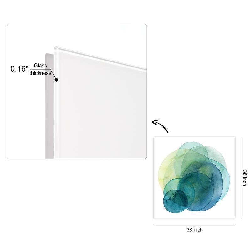 Empire Art"Evolving Planets I" Frameless Tempered Art Glass Wall Art