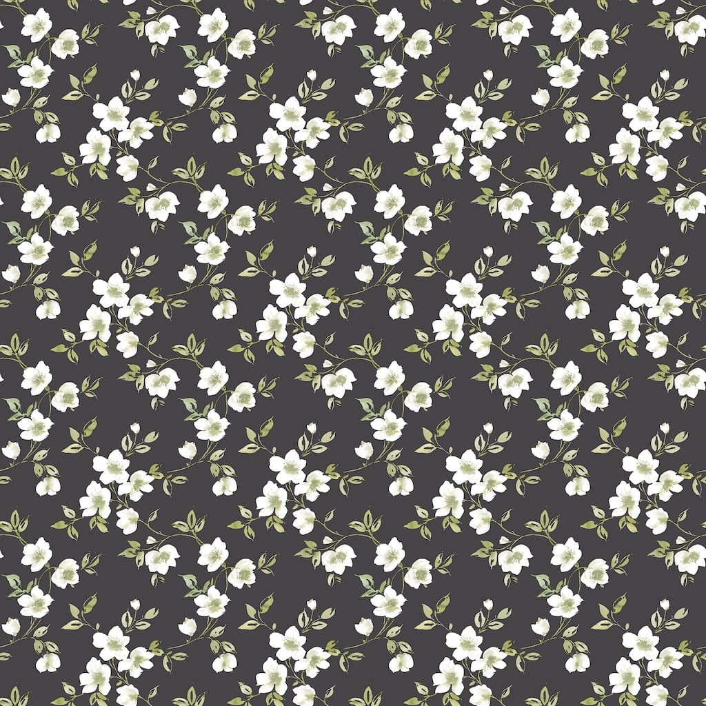 Galerie Wallcoverings Secret Garden Delicate Flower Trail Non-woven Matte Wallpaper Roll
