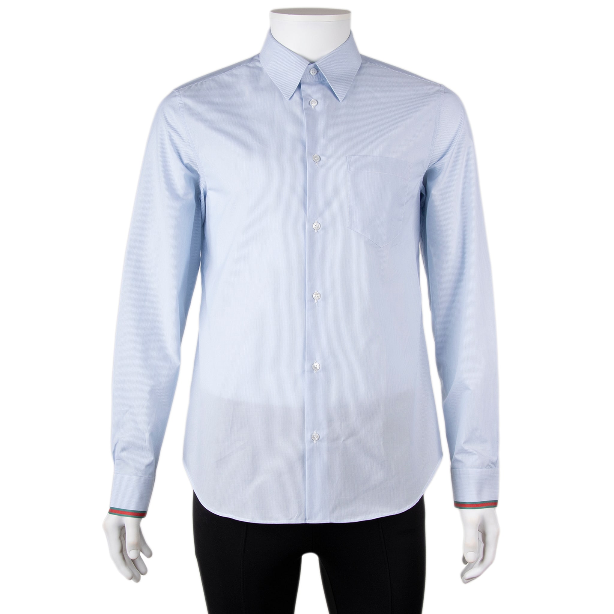 Gucci Men's Striped Cotton Shirt with Web
