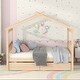 preview thumbnail 17 of 47, Wooden House Bed With Drawers