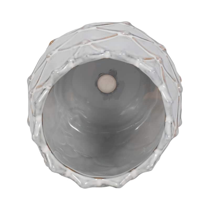 Sagebrook Home 5"H White Artichoke Planter