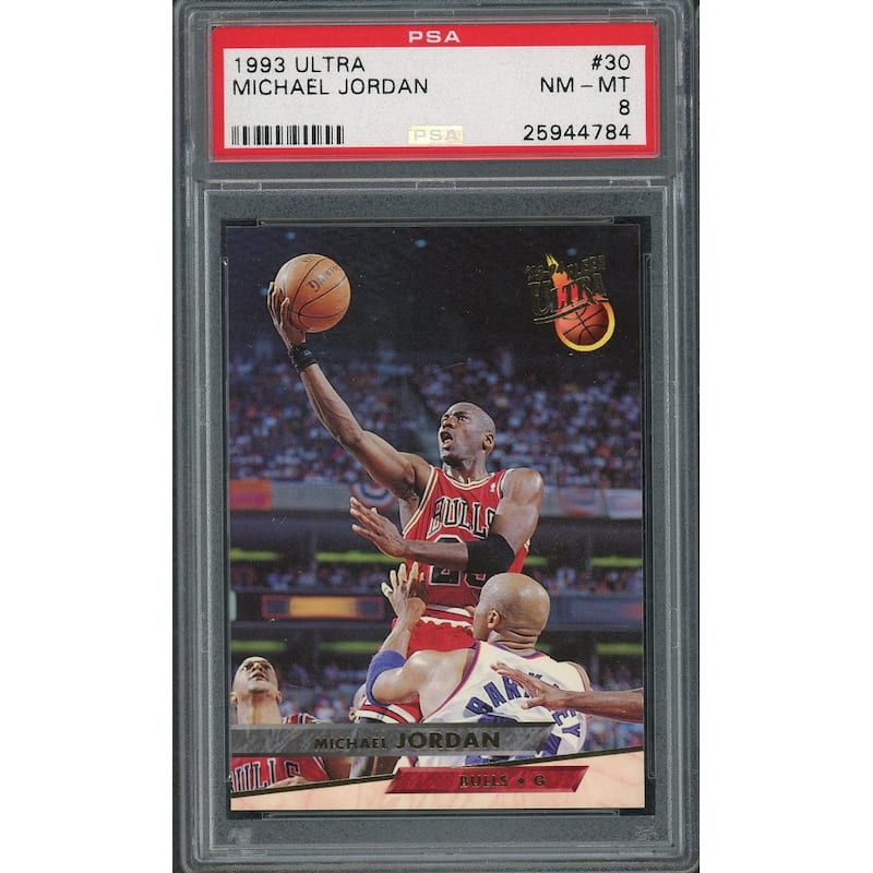 Michael Jordan 1993 Fleer Ultra Basketball Card #30 Graded PSA 8 - 8'6" x 11'6"